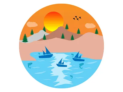 Summer Illustration T-shirt Design bird vector boat vector design graphic design graphics design graphics t shirt design illustration illustration design mountainn vector nature sea beach sea wave summer sunshine t shirt t shirt design tree vector tshirt illustration typography typography t shirt design