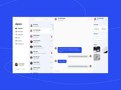 Chats on different platforms in one place branding chat chatbot chats clean conversation desktop flat light logo merge platform screen social media ui webapp