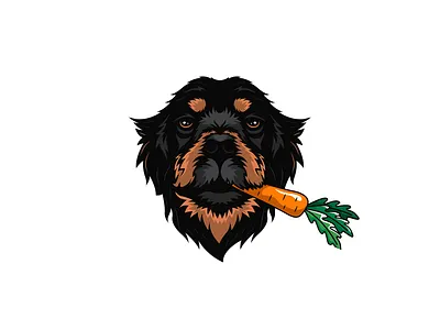 Farm Baby 2d branding carrot clean design dog farmbaby german shepherd illustration logo modern simple vector