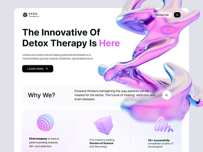 Healthcare Landing Page UI Medical company biotech doctor dribbble healt health care hospital inspiration lab landing page med tech medical care medicine product startup therapy ui ux uxui webdesign website