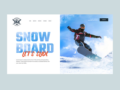 Snowboard design graphic design ui user experience user interface ux web design