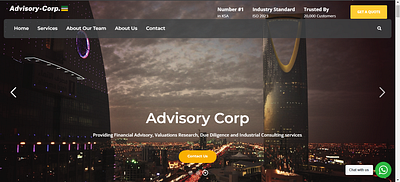 Advisory-Corp - Landing Page Design animation branding elementor graphic design illustration logo poster ui user experience wordpress wordpress design