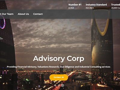 Advisory-Corp - Landing Page Design animation branding elementor graphic design illustration logo poster ui user experience wordpress wordpress design