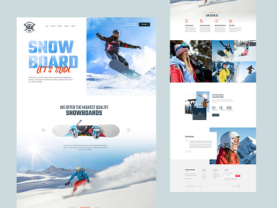 Snowboard design graphic design ui user experience user interface ux web design