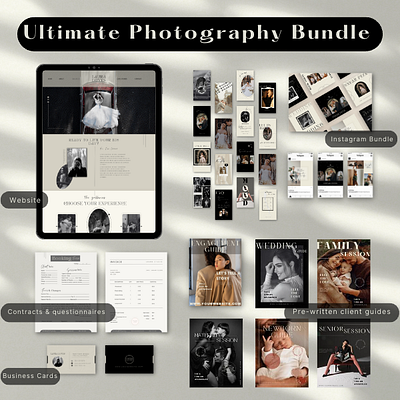 Photography Bundle branding canva template editable template graphic design photographer photography template