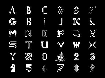 Letters and numbers abstract alphabet brand designer brand identity branding clean emblem geometric letter letters logo logo designer logomark numbers sign simple symbol typography vector visual identity