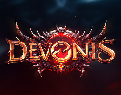 Devonis - Mmorpg Devil / Diablo Game Logo dark devil diablo editable game logo fantasy logo template fantasy text effect game logo psd game logo template game text effect red