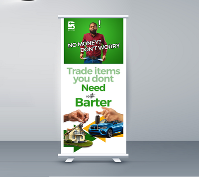 Barter rollup banner branding design graphic design illustration vector