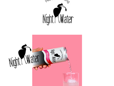 Night Water branding crow design energy drink graphic design illustration logo night night water package soda drink typography vector water