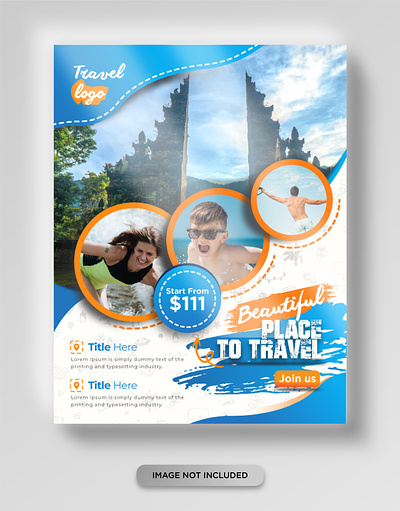 Travel Flyer design Design in Adobe Illustrator agency branding design flyer freepik graphic design print design travel agency flyer travel flyer
