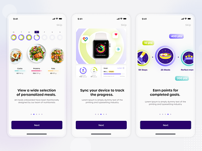 Food delivery app – Walkthrough delivery design figma food delivery ios app mobile onboarding product design ui walkthrough