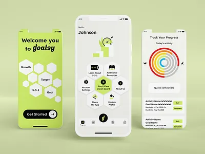 Let's set goals with Goalsy...... figma goals graphic design ui
