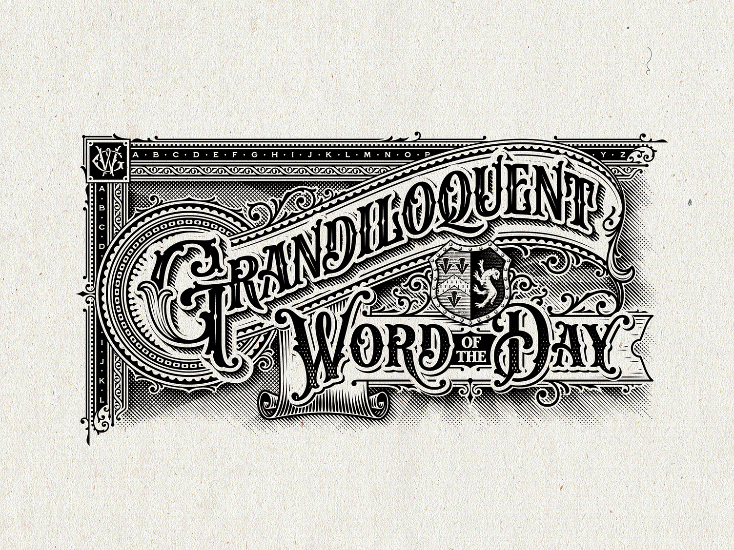 Grandiloquent Word of the Day Logo Design by Dalibor Momcilovic on Dribbble