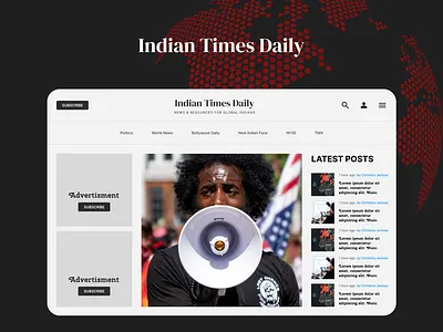 News | Indian Times Daily app black black lives matter blm branding design news news app newsapp typography ui uiux user interface ux web web design website