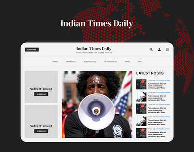 News | Indian Times Daily app black black lives matter blm branding design news news app newsapp typography ui uiux user interface ux web web design website
