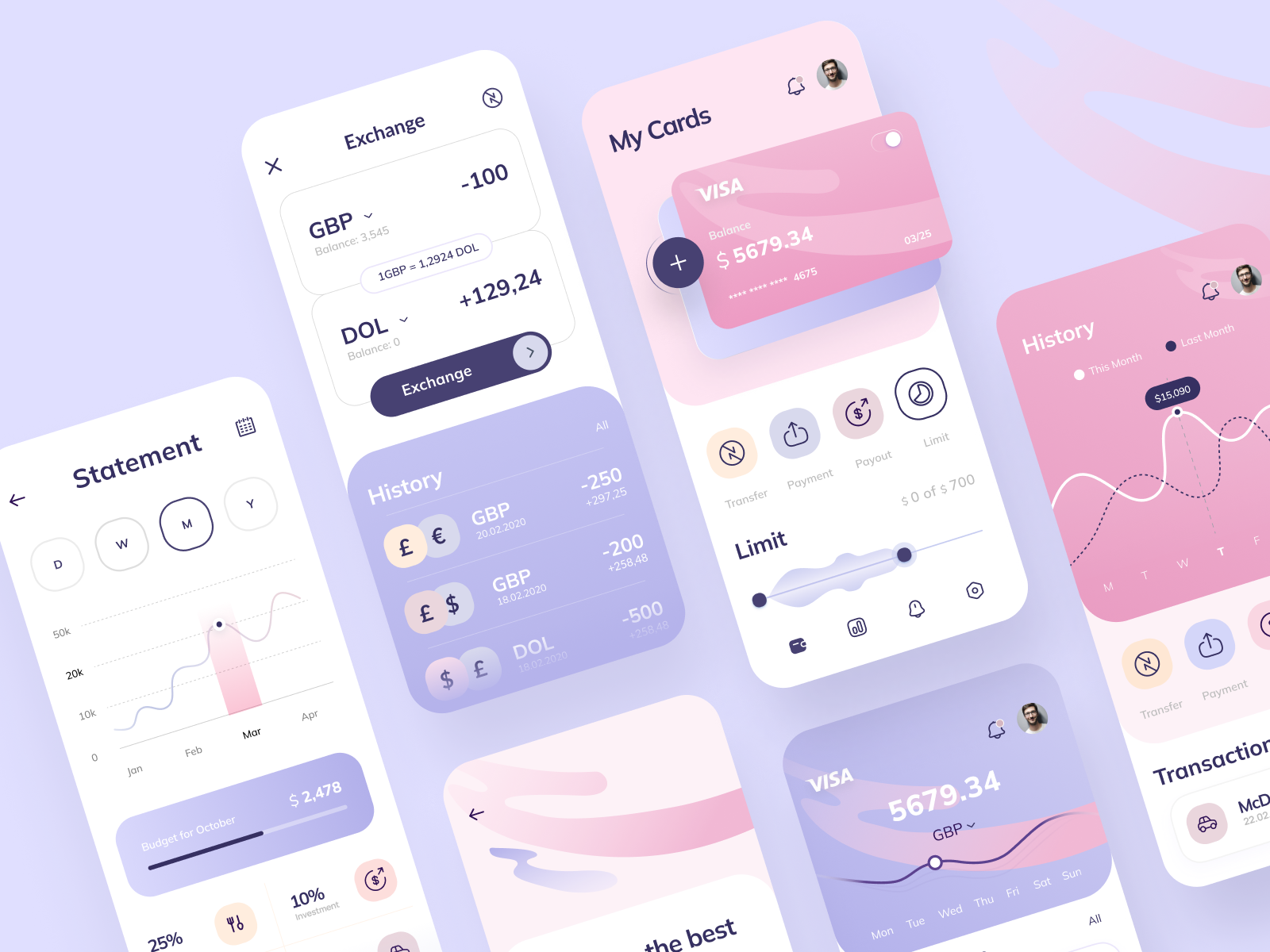 Finance service - Mobile app by Anastasia Golovko on Dribbble