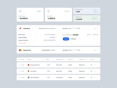 ProDeel - Payment Component app bank bill billing card dashboard design finance fintech invoice minimal plans product saas transfer trasaction ui ux wallet web app