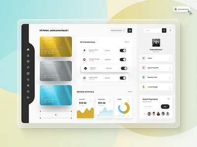 Personal Finance Dashboard 3d animation art branding dashboard digitaldesign finance flatdesign graphic design illustration innovationsync landing page logo mobile motion graphics nft product design typography ui webdesign