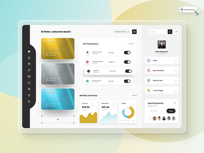 Personal Finance Dashboard 3d animation art branding dashboard digitaldesign finance flatdesign graphic design illustration innovationsync landing page logo mobile motion graphics nft product design typography ui webdesign