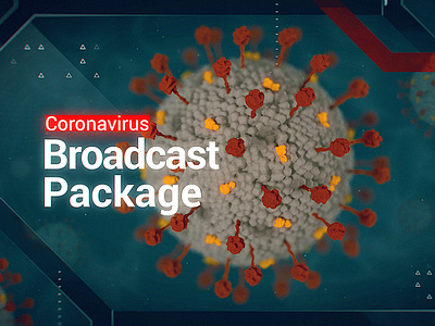 Coronavirus Broadcast Package | COVID-19 Pack (AE Template) aftereffects brand broadcast corporate covid design event intro logo motiondesign motiongraphics opener pack production promo slideshow social template titles typography