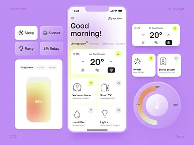 Smart Home Manager App android animation app branding design desire agency graphic design home illustration ios logo mobile motion motion graphics remote smart ui