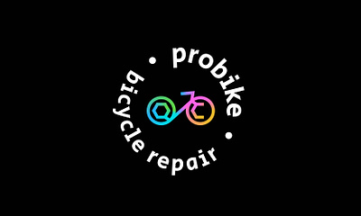PROBike | Bicycle Repair bicycle repair bike bike shop branding design graphic design illustration logo logo design shop typography vector