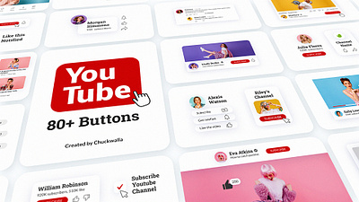 Youtube Buttons Pack (AE Template) aftereffects bumper button comments corporate design follow intro like logo lowerthird motiondesign motiongraphics opener pack promo social subscribe template typography