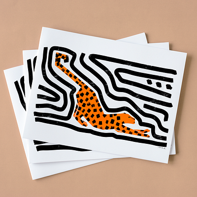Leopard stripes artprint illustration junglecat leopard marker photoshop procreate