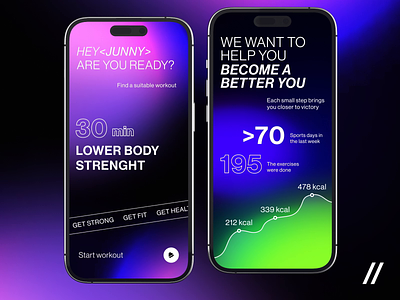 Fitness Mobile IOS App android animation app app design app interaction dark theme dashboard design design ui fitness ios mobile mobile app motion online sport track ui ux workout