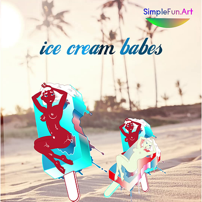 Ice cold babes social media advertising advertising animation babe babes design festival graphic design hot illustration nsfw social media summer