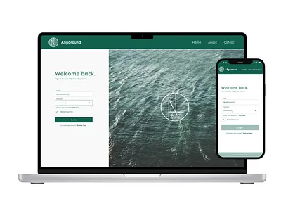 Landing page prototype for ALLGOROUND application aplication application branding design desktop figma graphic design illustration logo mobile mockups prototype ui ux