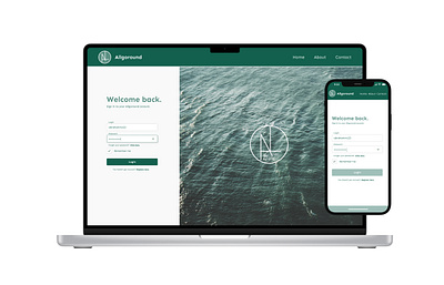 Landing page prototype for ALLGOROUND application aplication application branding design desktop figma graphic design illustration logo mobile mockups prototype ui ux