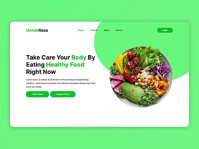 Healthy Food Homepage ui webdesign
