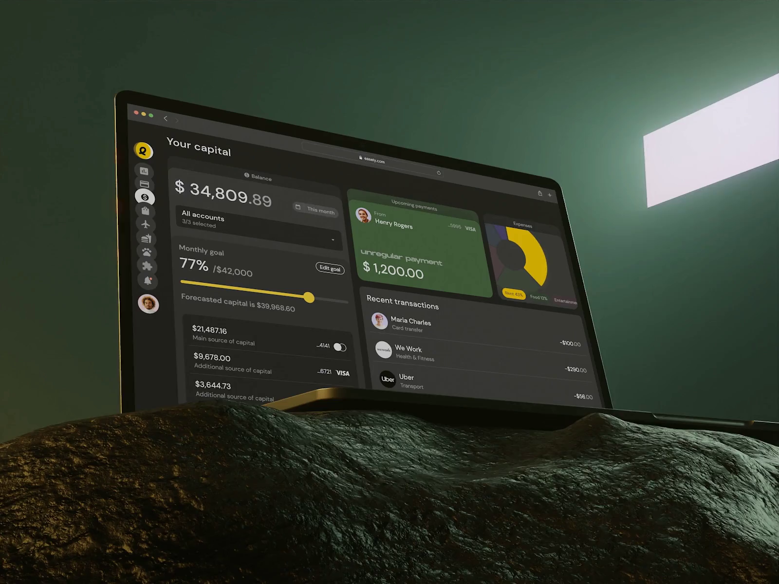 Easily modern web app design for finance tracking by phenomenon