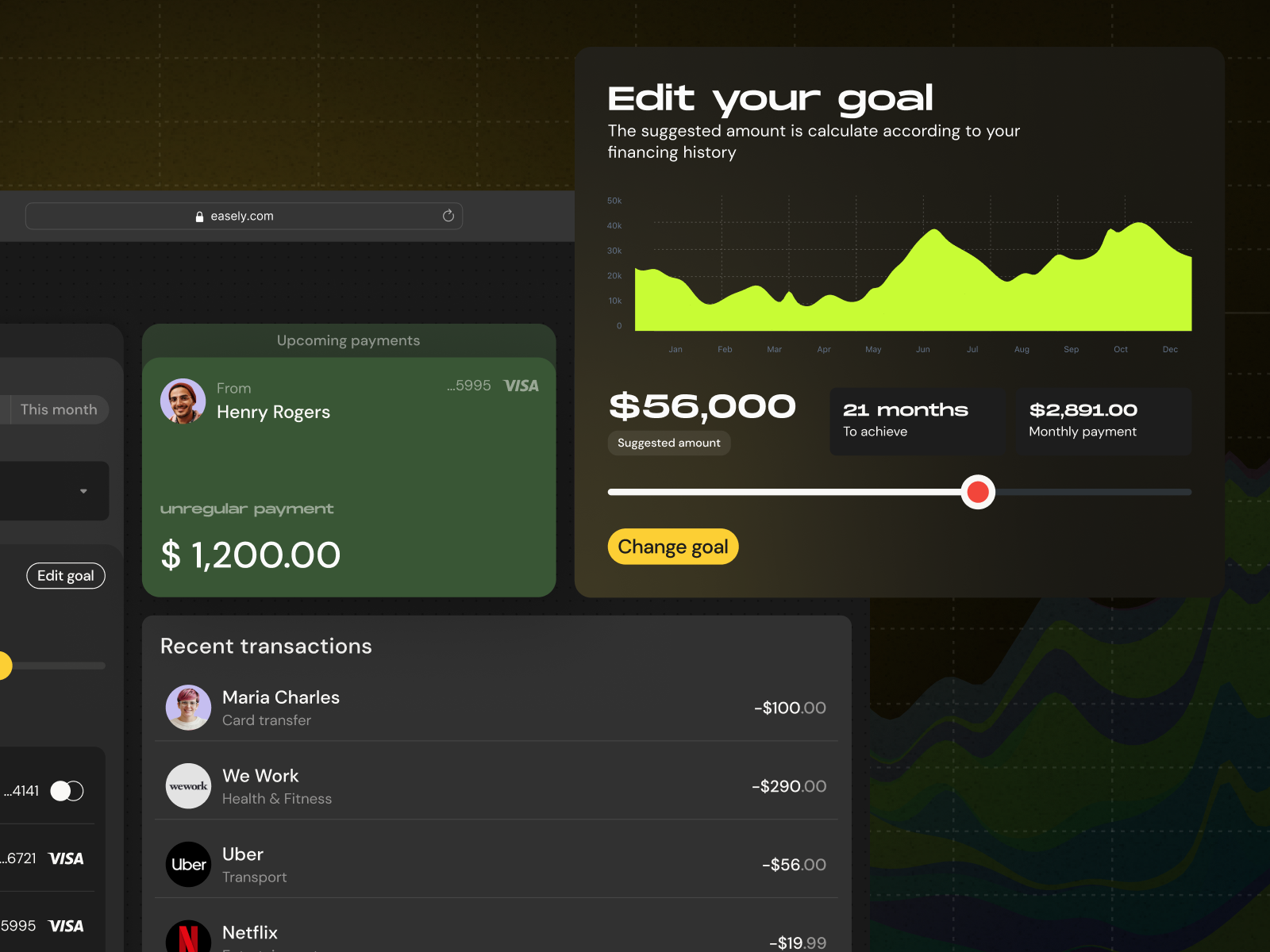 Easily modern web app design for finance tracking by phenomenon