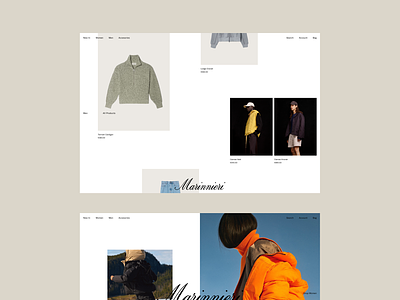 Marinnieri clean clothing ecommerce fashion modern photo ui