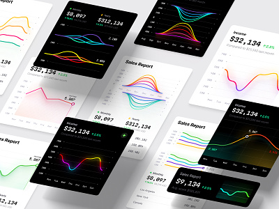 Line charts collection ✦ Hyper charts UI Kit bar bar chart chart components dark theme dashboard data dataviz desktop infographic light theme line line charts presentation progress line statistic template trend ui widgets