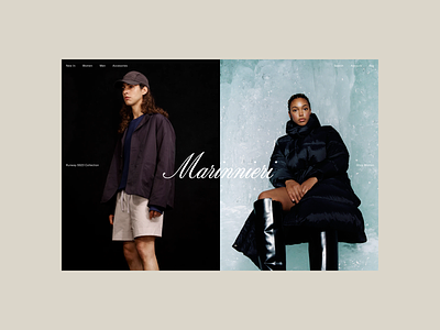 Marinnieri clean ecommerce fashion layout modern redesign