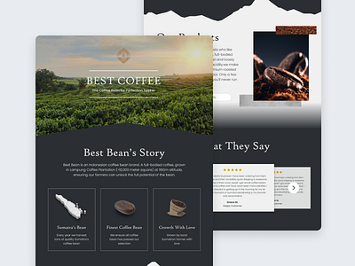 Coffee Business Landing Page animation application branding business coffee design designer graphic design illustration landing page logo ui vector website