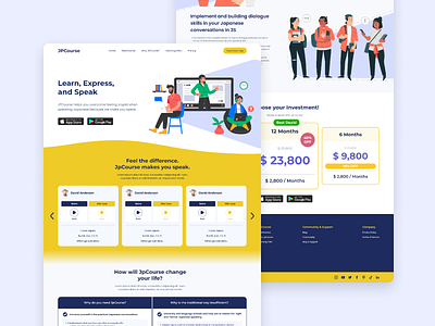 Course Landing Page - Website Version animation application branding course design designer graphic design illustration lalnding page logo ui vector website