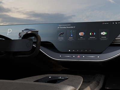 Elementz UX - Interior car dashboard hmi minimal singledisplay ui
