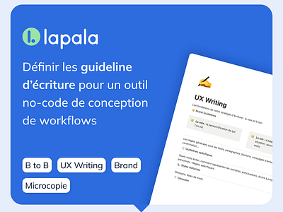 UX Writing pour un outil de conception de workflows b to b brand microcopy ux writing