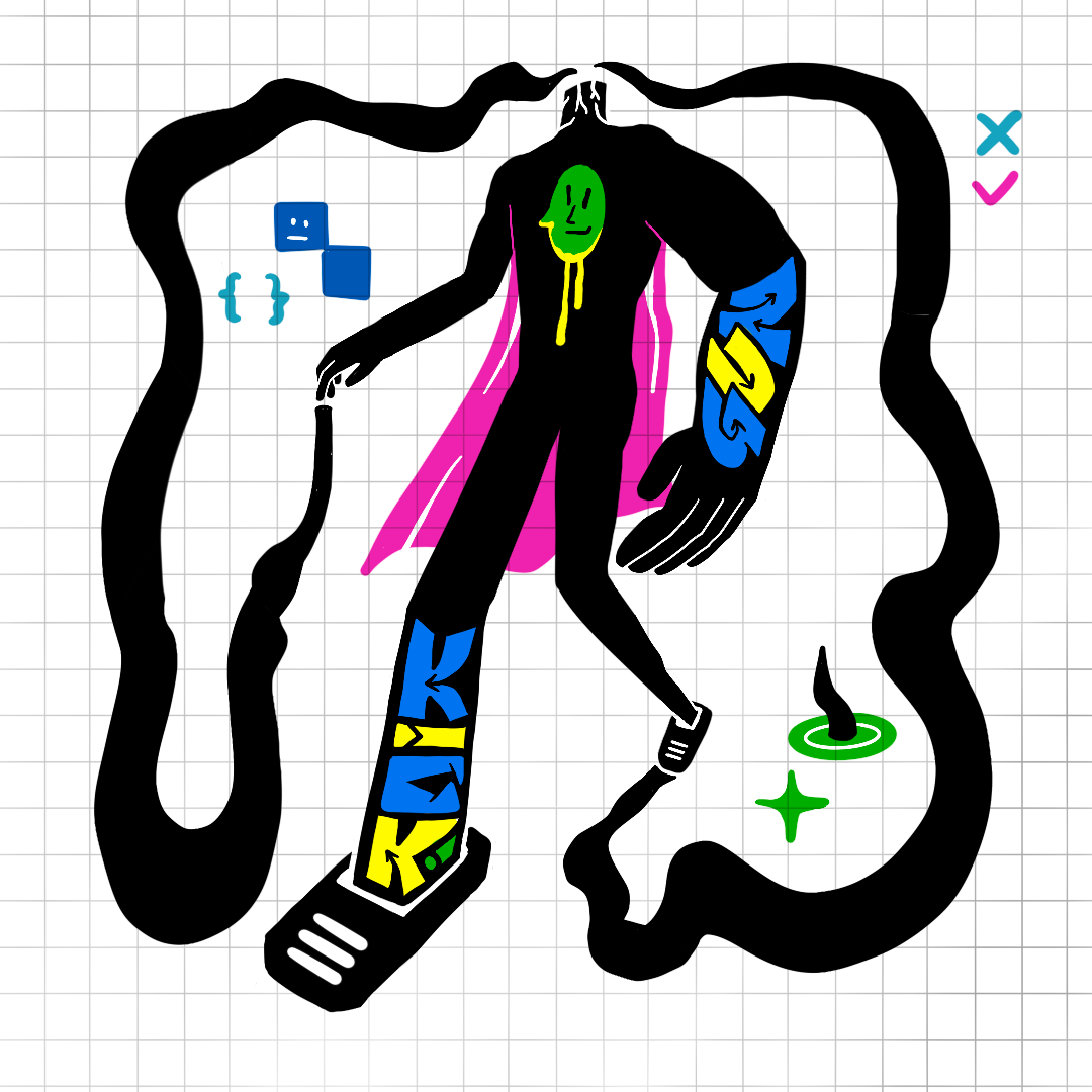 Procreate: black guy illustrated black design doodle drawing graphic illustration malaysian vector
