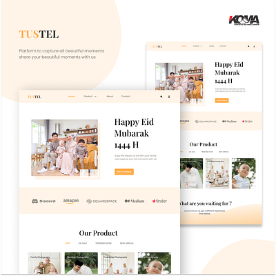 WEB DESIGN - WEB HAPPY MUBAROK EID "TUSTEL" colorpalette design hari raya designsystem eid mubarok app eid mubarok web design illustration mobileappdesign responsivedesign ui uiux design usabilitytesting userexperience userinterface ux visualdesign web design wireframing