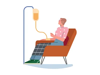 Optimistically app illustration artwork cancer characters design frame illustration medical vector web illustration