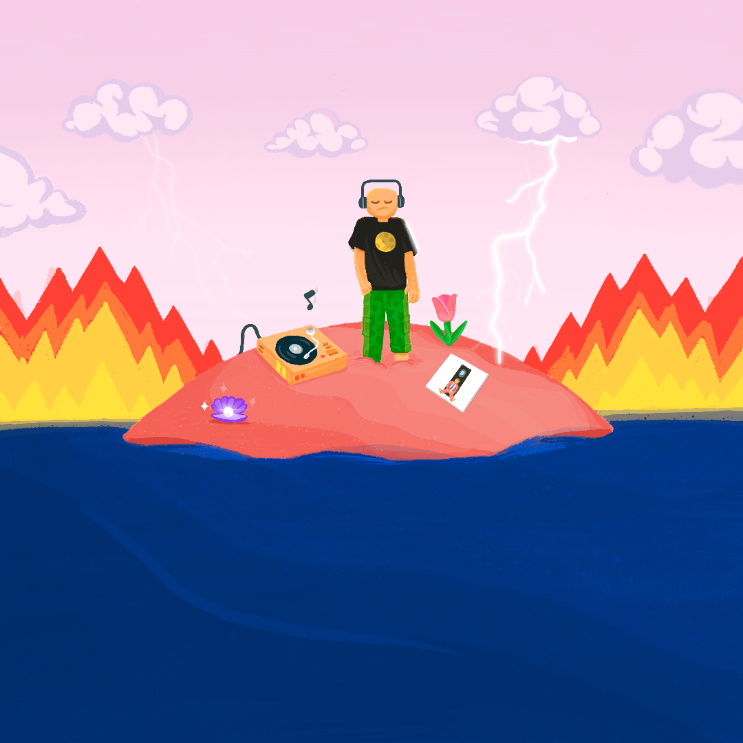 Tribute to Mac Miller colorful design doodle drawing fire illustration mac macmiller music pulau