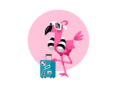 Traveller Flamingo illustration