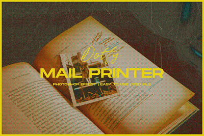 Mail Printer Photoshop Effect branding effects graphic design mail printer photoshop action photoshop edition photoshop effect retro retro effect retro style vintage vintage effect