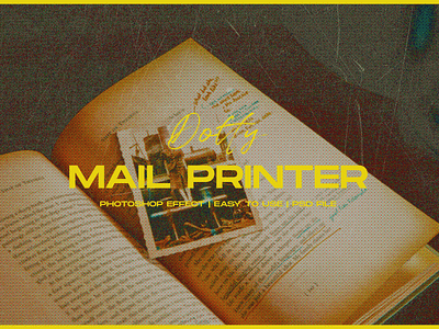 Mail Printer Photoshop Effect branding effects graphic design mail printer photoshop action photoshop edition photoshop effect retro retro effect retro style vintage vintage effect