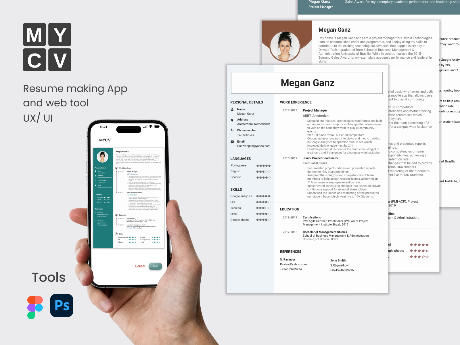 MY CV animation app branding cv design desktop figma project prototype resume ui ux